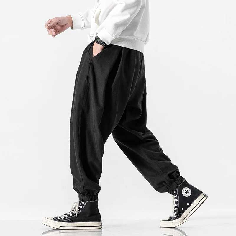 New Autumn Mens Black Pants Hip Hop Streetwear Fashion Jogger Harem Trousers Man Casual Sweatpants Male Pants Big Size M 5XLXJ250904
