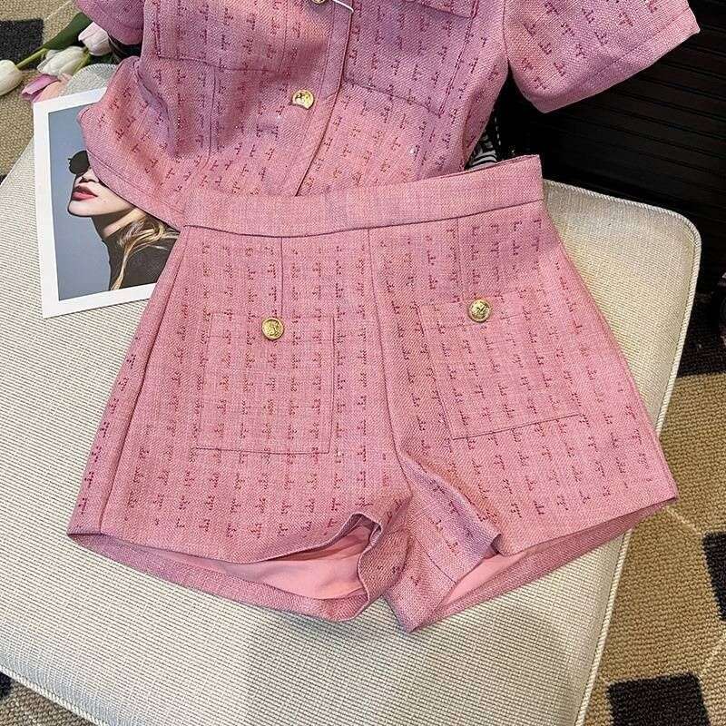 Temperament Lady Women's Clothing New Internet Celebrity Tops And Shorts Two Piece Suits Summer Clothes
