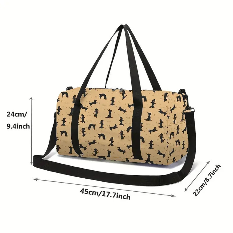 Puppy Large Capacity Luggage Bag Gifts 3D Cartoon Travel Duffels Hand Bag 250903