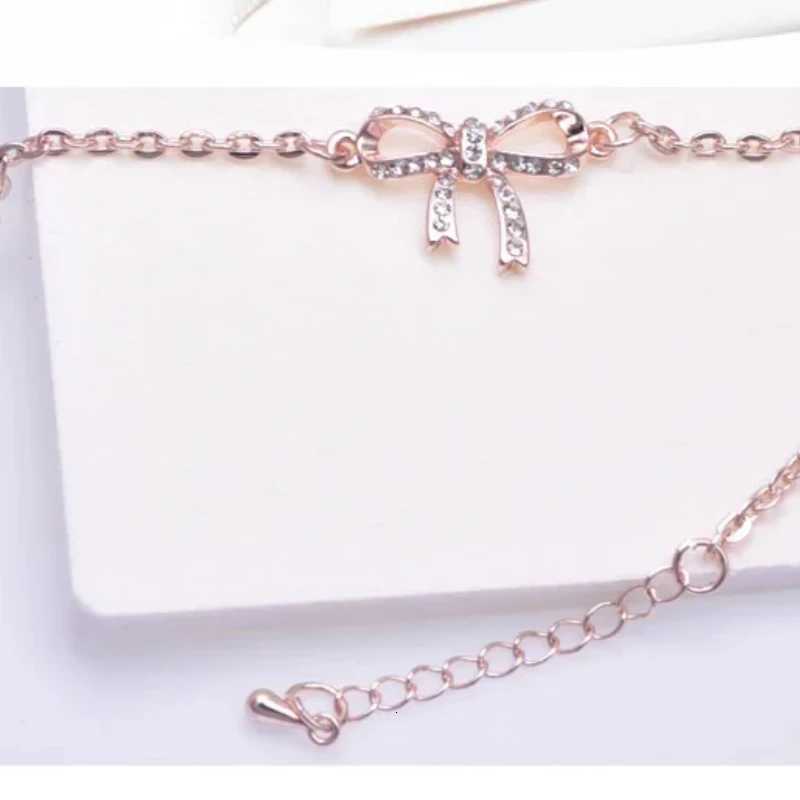 Fashion Simple Rose Gold Bracelet Alloy Material Bowknot Bracelets for Women Jewelry Bracelet Birtay Gift Pulseras De MujerXJ250904