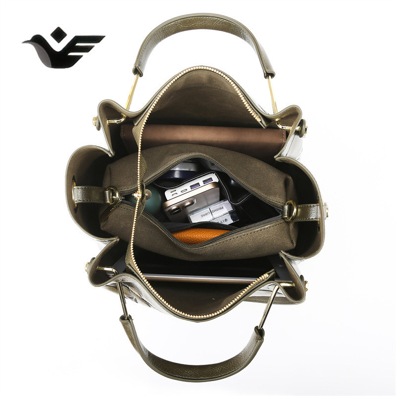 Feiyan Free Shipping New Designer Bag Luxury Shopping Bag Bucket Bag Large Capacity High-end Feel Women's Bag Retro Embossed Women's Bag Cro