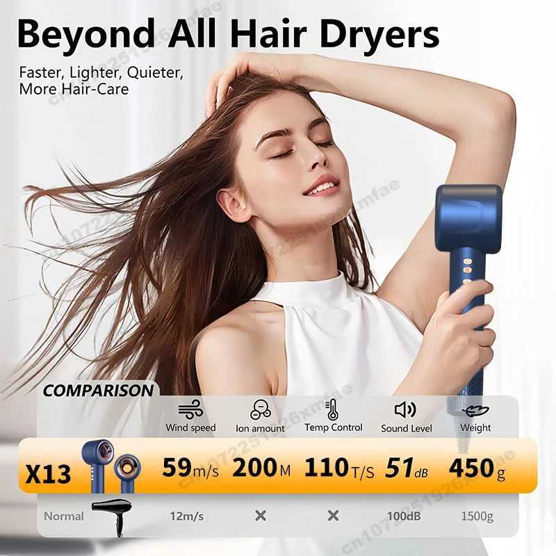 6 IN 1 Super Hair Dryer 220V Leafless Hair dryer Personal Hair Care Styling Negative Ion Tool Constant Anion Electric Blow DryerW250904