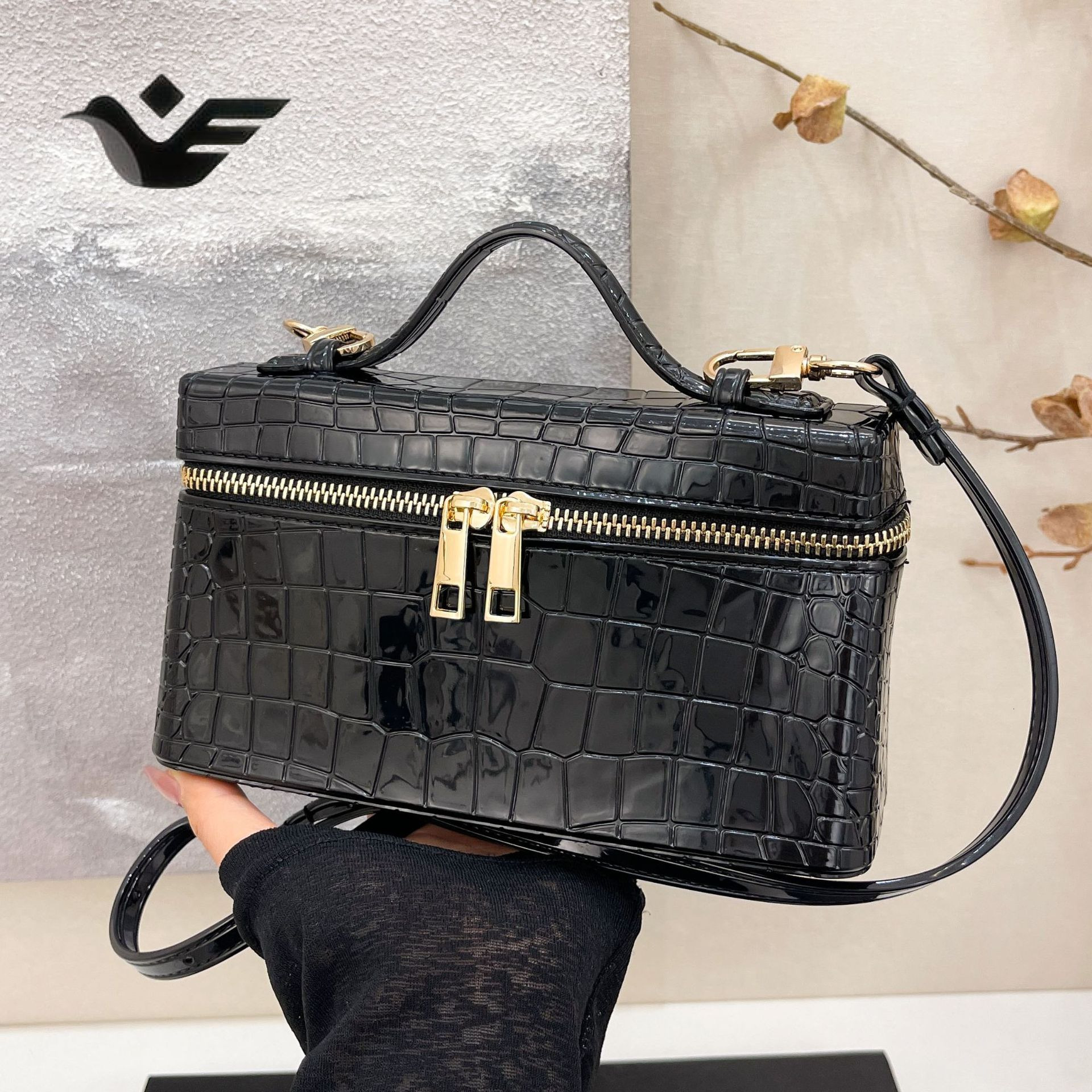 Feiyan Free Shipping New Designer Bag Luxury Shopping Bag High-end Handbag For Women Crocodile Pattern Box Bag Fashion Versatile Commuter Small