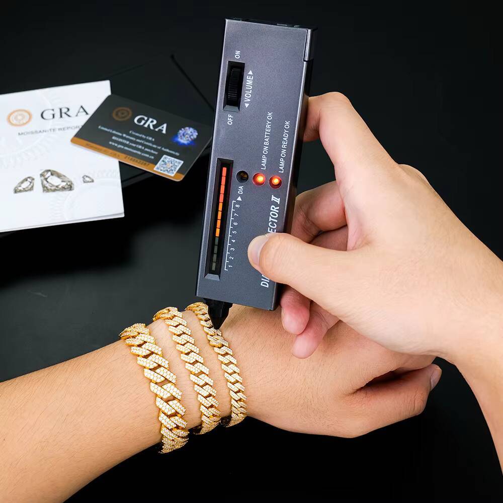 Fine Jewelry 8mm 10mm 14mm Full Moissanite Cuban Link Bracelet D VVS Iced 925 Sterling Silver Cuban Bracelet