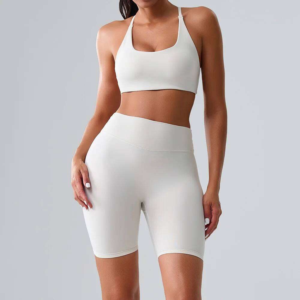 New Yoga Sets 2 Pieces Women's Tracksuit Fiess Suit Workout Set Sports Bra High Waist Leggings Gym Sportswear Woman