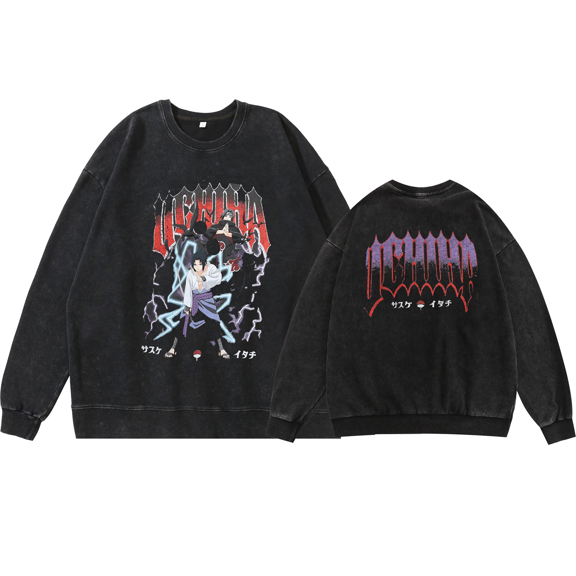 Retro-Inspired Denim Fabricated Hooded Sweatshirt Featuring Unique Artwork - TT8379