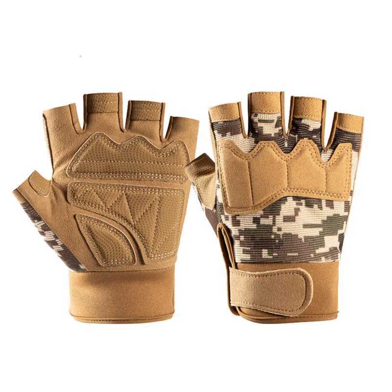 Half Finger Gloves Outdoor Tactical Gloves Sports Shooting Hunting Airsoft Motorcyc Cycling Gloves Anti Slip Shock AbsorptionXJ250904