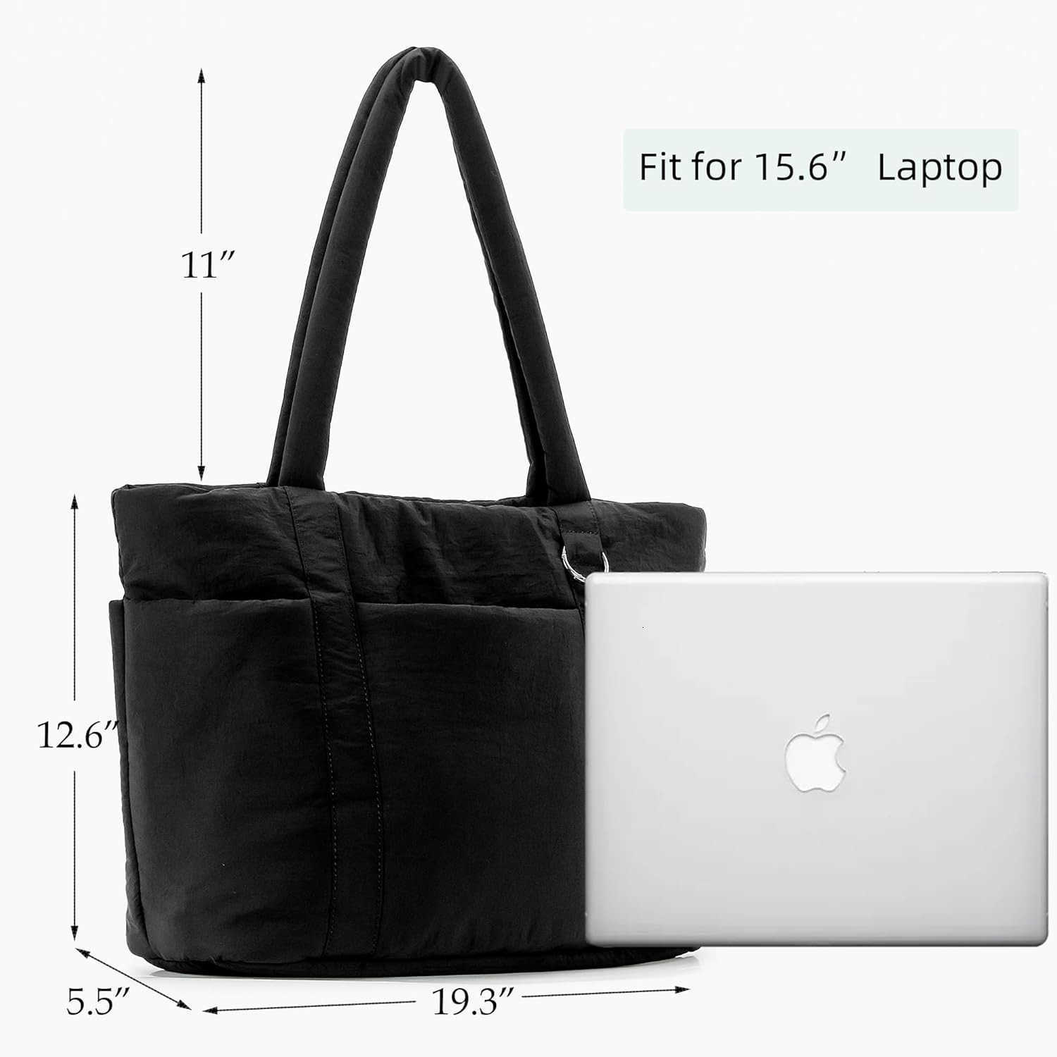 Multi Pocket Tote Bag for Women Large Puffy Shoulder Purse Handbag with Compartments for TravelWorkGYM M250904