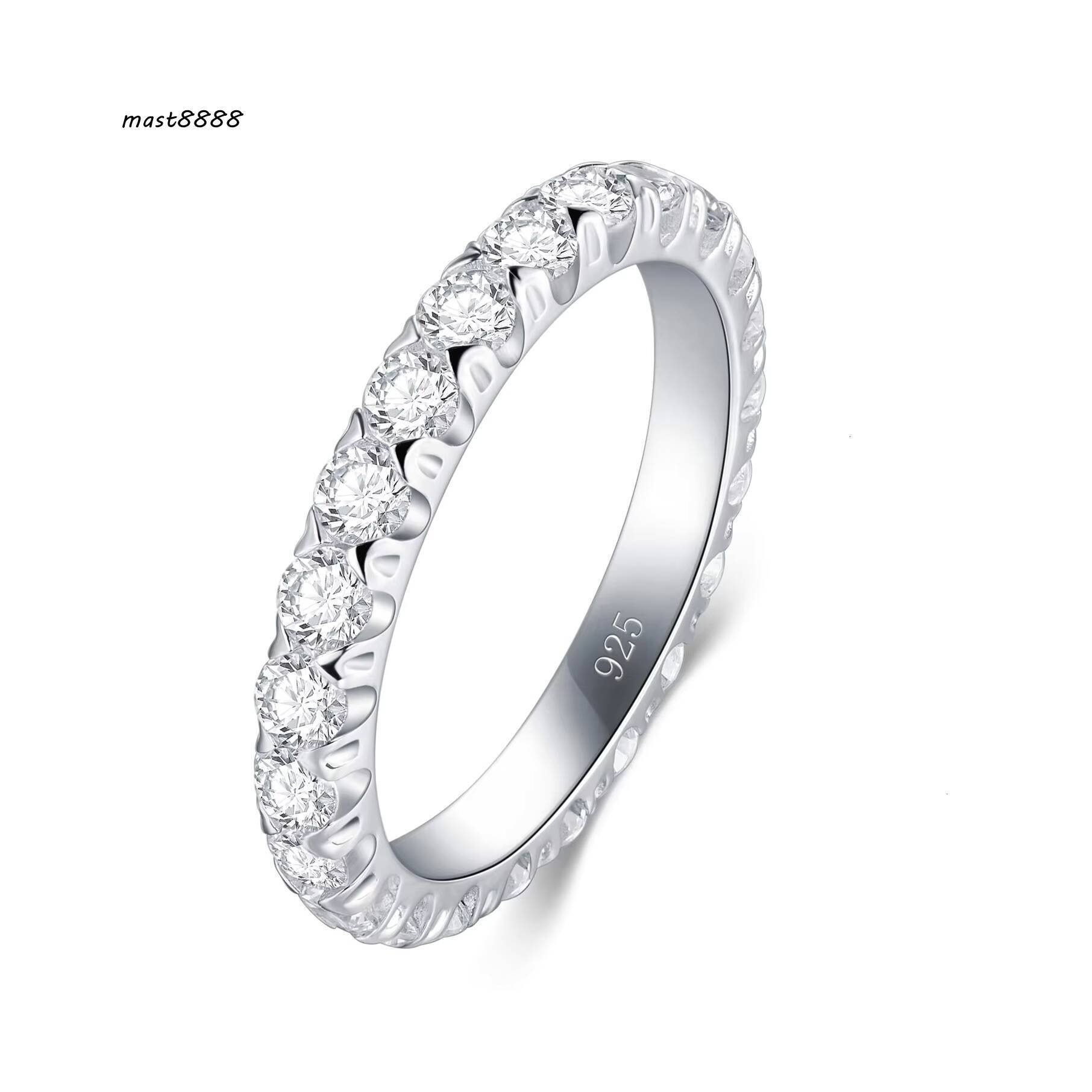 925 Silver Wedding Ring with Cubic Zirconia Womens Engagement Fine Jewelry for Party Gift for Fingers Direct Factory Wholesale