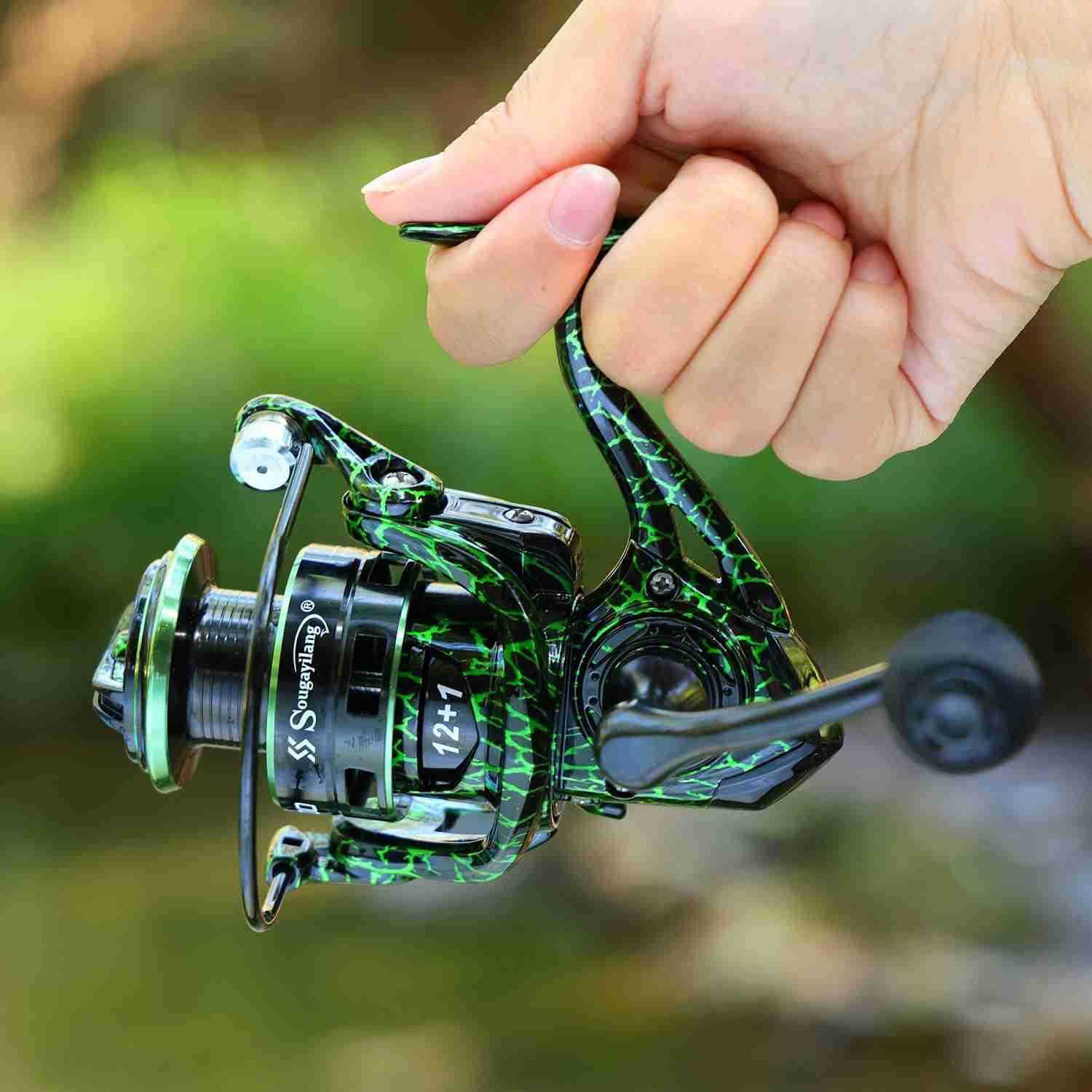 Fishing Reel Ultralight Spinning Reels with Graphite Frame 521 High Speed for Saltwater or Freshwater Fishing W250904