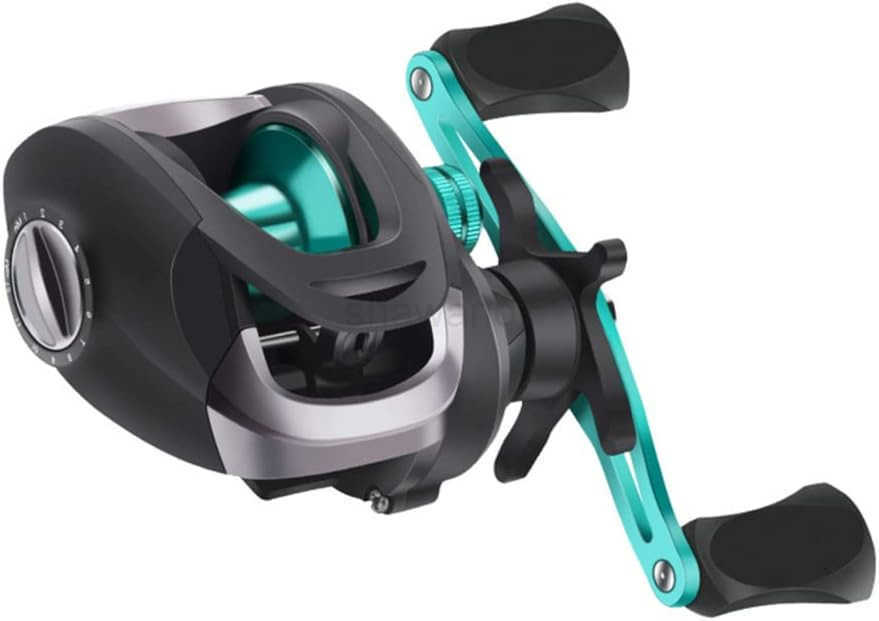 Fishing Baitcasting Reel 721 Gear Ratios Max Drag 10kg LongCasting 12 Levels Magnetic Adjustment HD Green Right Hand W250904