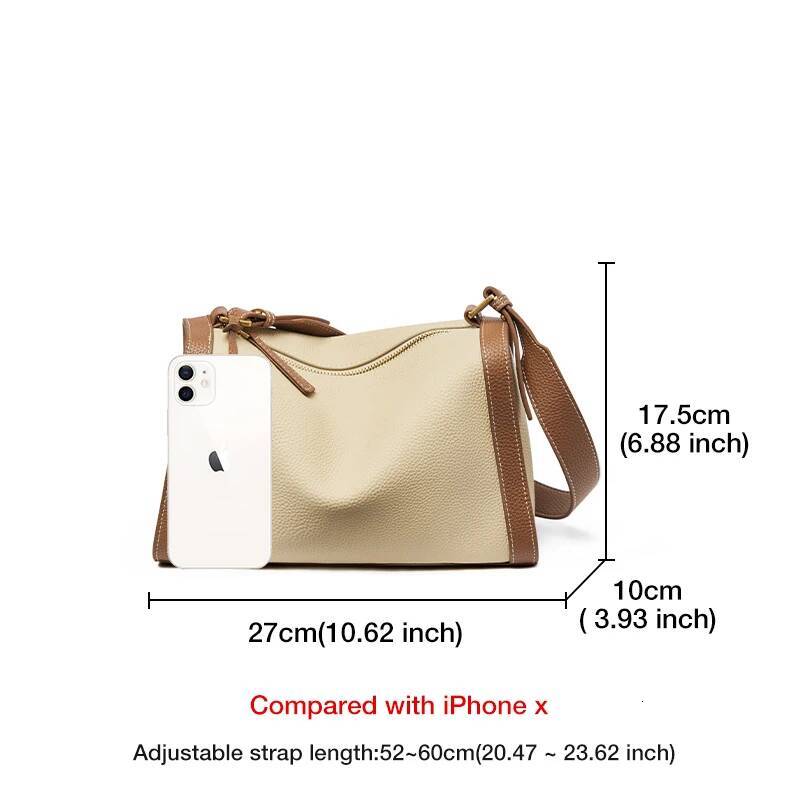 Women's Cowhide Leather Shoulder Vintage Soft Messenger Handbag Fashion Crossbody Bags Female Underarm Bag DF900083S