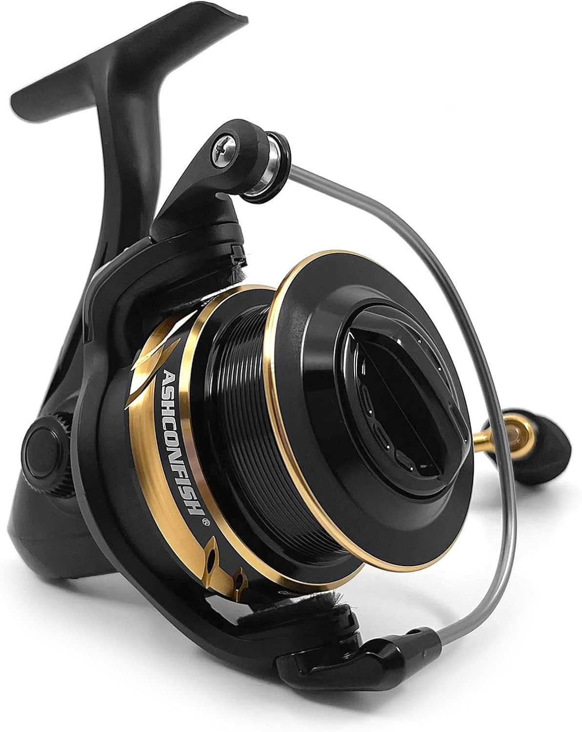 Spinning Fishing Reel Graphite Body 71 Stainless Steel BB 501 Gear Ratio Lightweight Spinning Reel for Freshwater Saltwater Fishing Come with 109 yds 