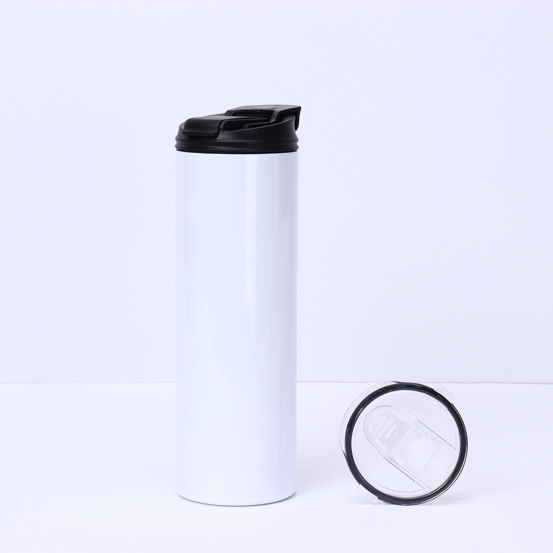 25 packs 20oz Sublimation Blank Tumblers Dual Opening Blank Bottles Stainless Steel Water Bottle with Dual lids for Heat Transfer