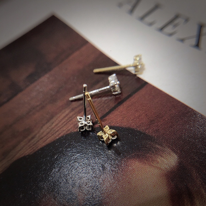 Four Leaf Clover Women's Earrings Zircon Fresh Style Lucky Clover Ears Jewelry Petite Daily Ear Designer Luxury Free Shipping