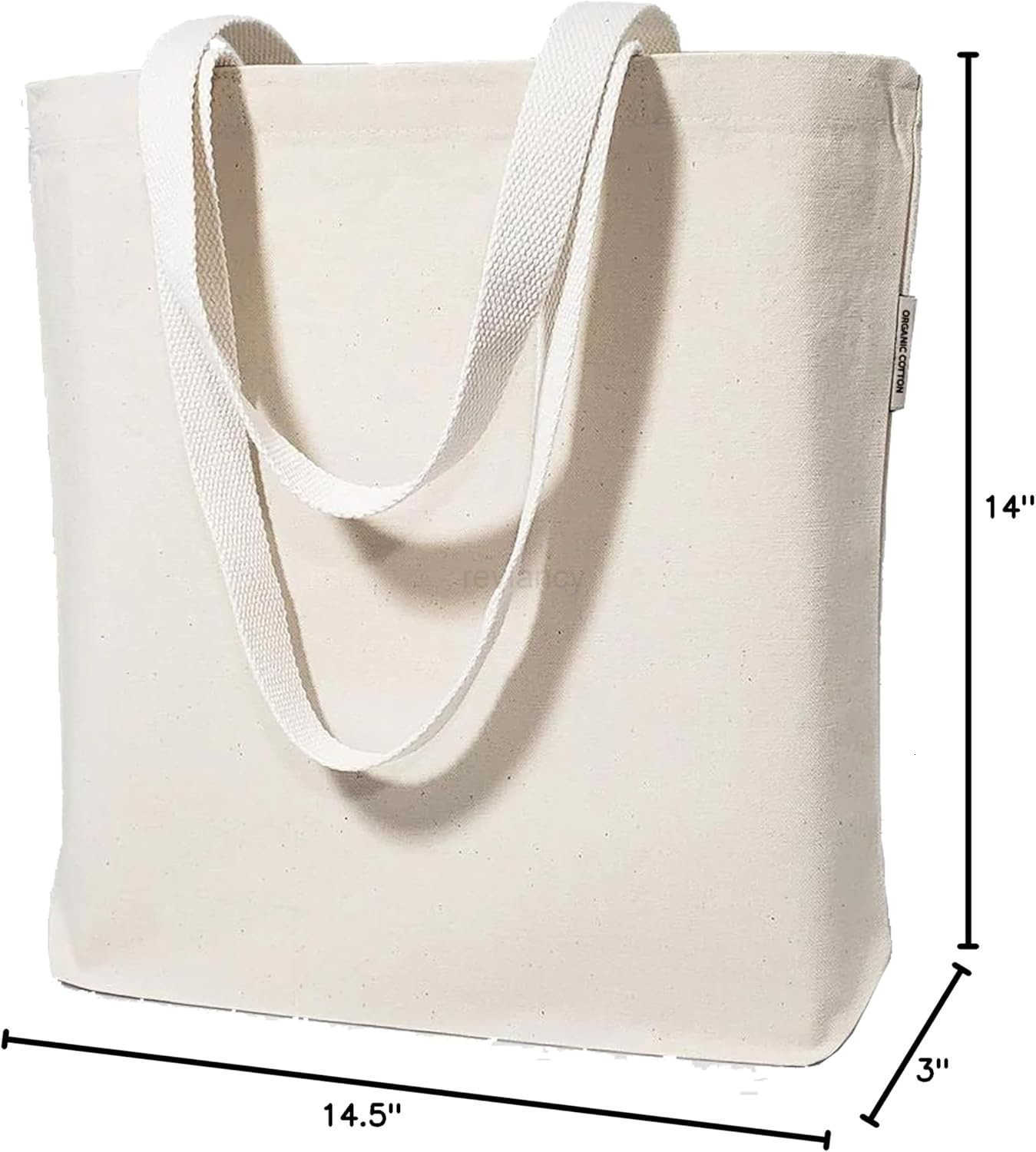 Tote Bags Organic Natural Color Plain Bags for Decorating Heat Transfer Printing DIY CraftsW250904