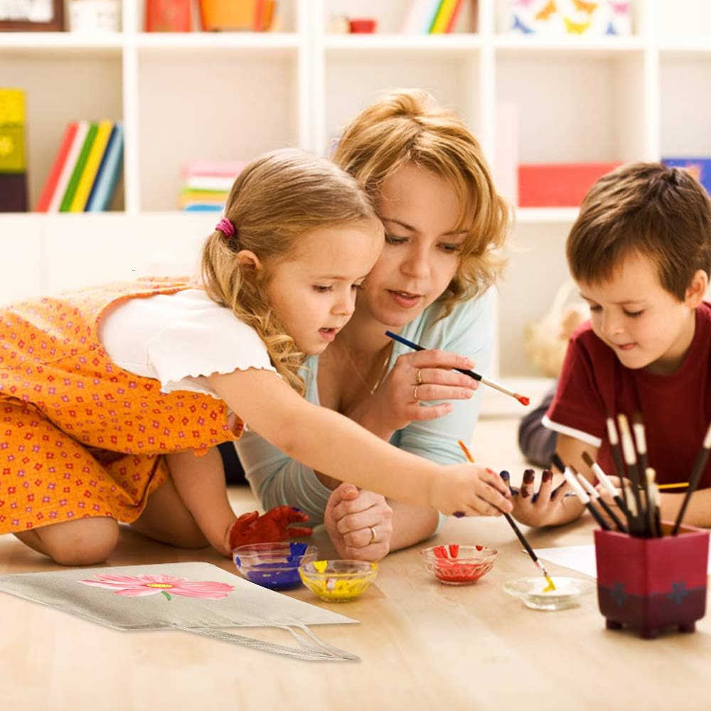 Canvas Tote Bags 2 Pcs MultiPurpose Reusable Bags Perfect for Grocery Shoppping DIY GiftsW250904