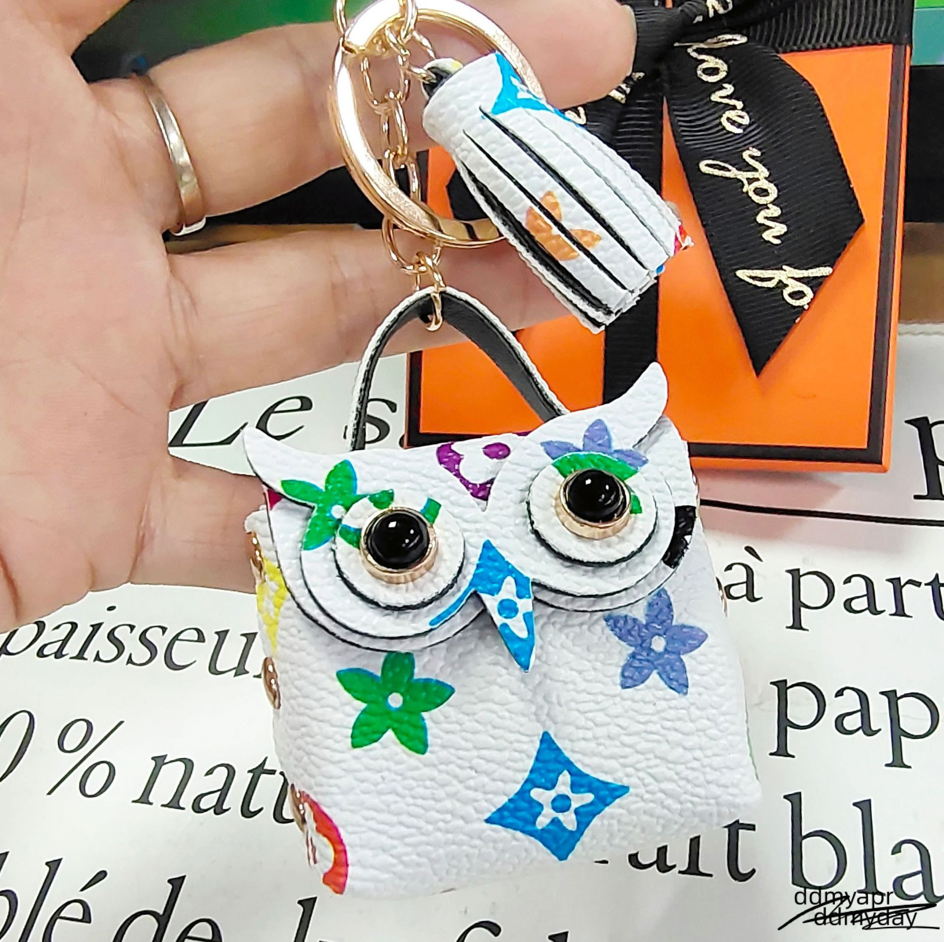 Tassel Owl Key Rings Mini Bag Pendant Leather Coin Purses Ddmyday Keychains Wallet Lanyards Scarf Holder Car Keyrings For Women Girls Ddmyday Ddmyday