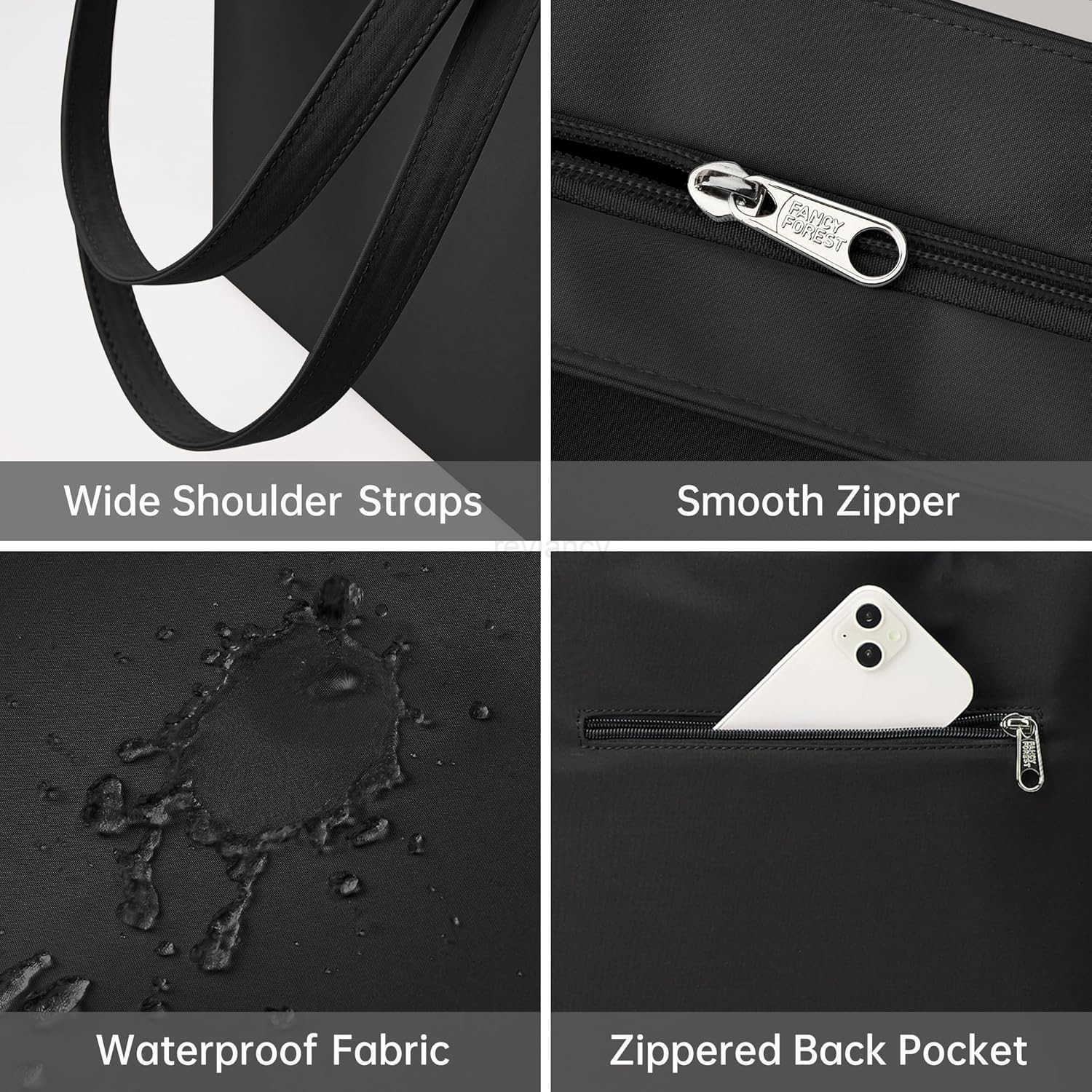 Tote Bag for Women Large Waterproof Shoulder Bag Zipper Casual Hobo Handbag Work Shopping LightweightW250904