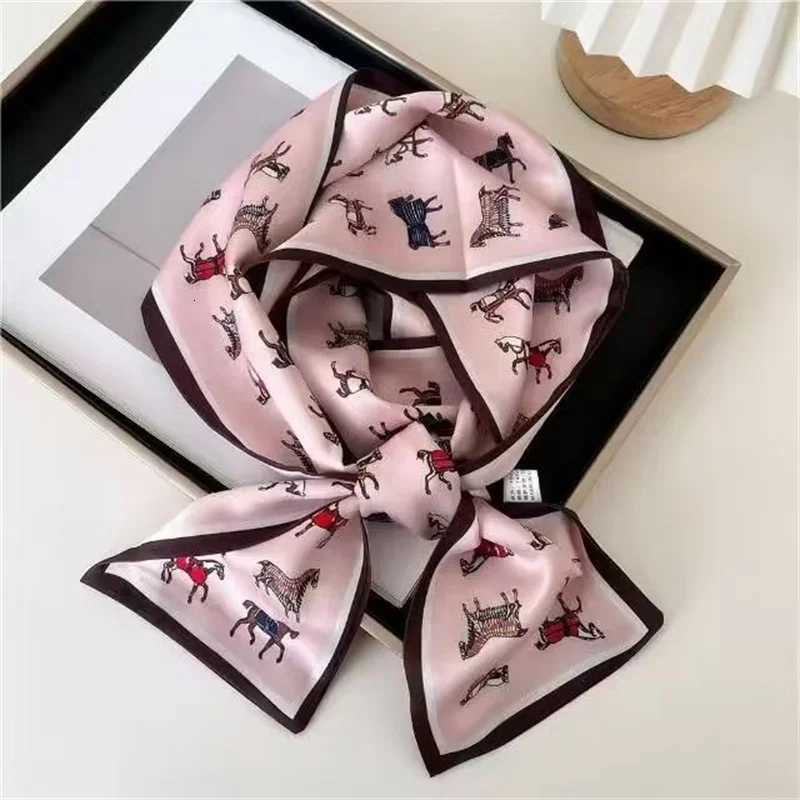 Luxury Design Ribbon Silk Scarf 14150cm band Neckerchi Foard Wen Hair Scarfs Neck Tie Lady Skinny Scarves Soft Satin G250904
