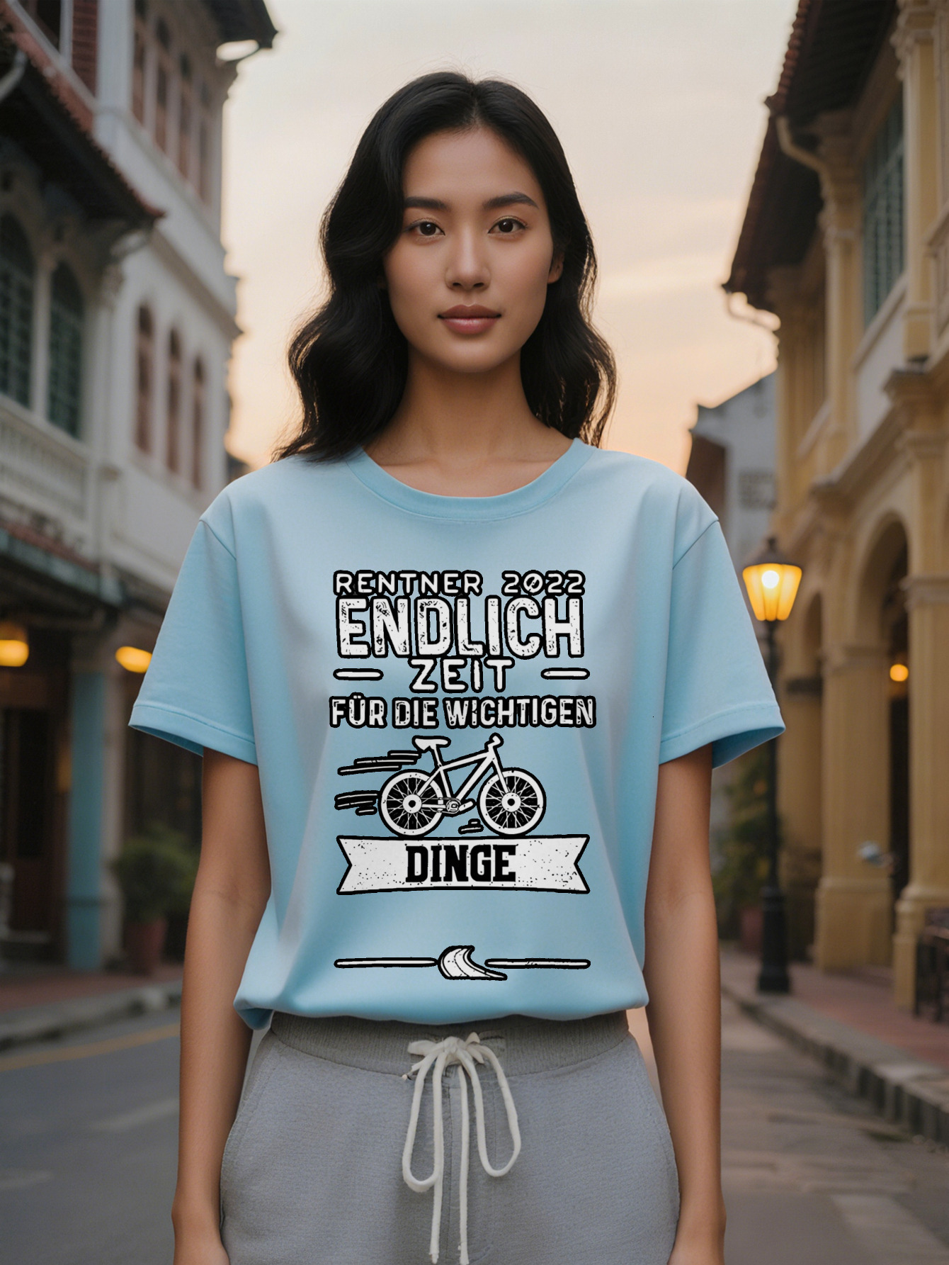 Large XL RENER lady Casual Graphic T Shirt FINALLY TIME FOR THE TIGENS Print Black with White Lettering Breathable Summer Plus size