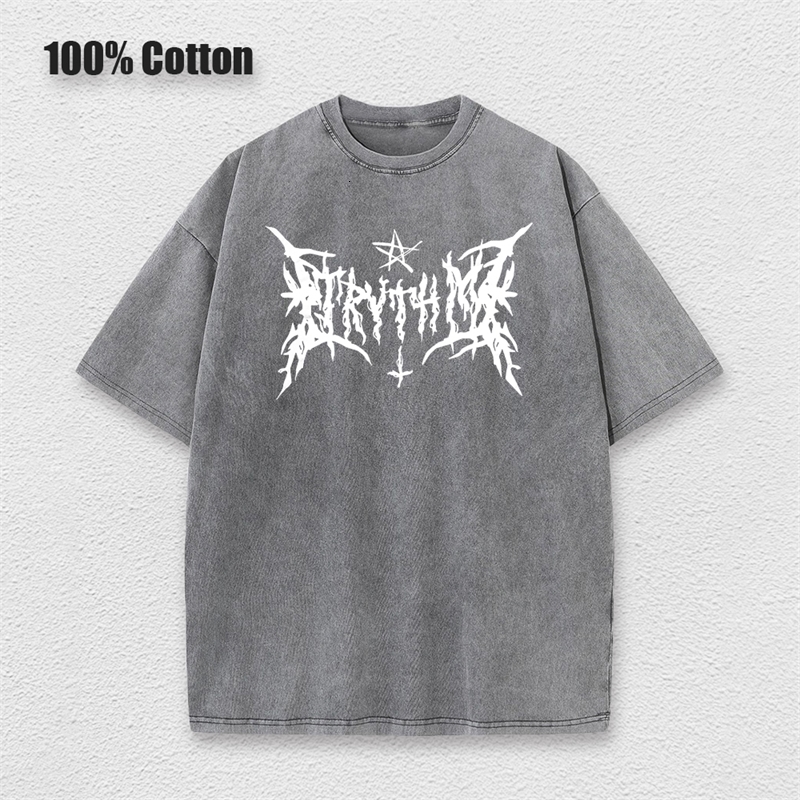 Y2k Hip Hop Vintage 90s ShortSleeved Oversized TShirt Summer Goth n Sense Loose Top Streetwear Washed Denim 250903