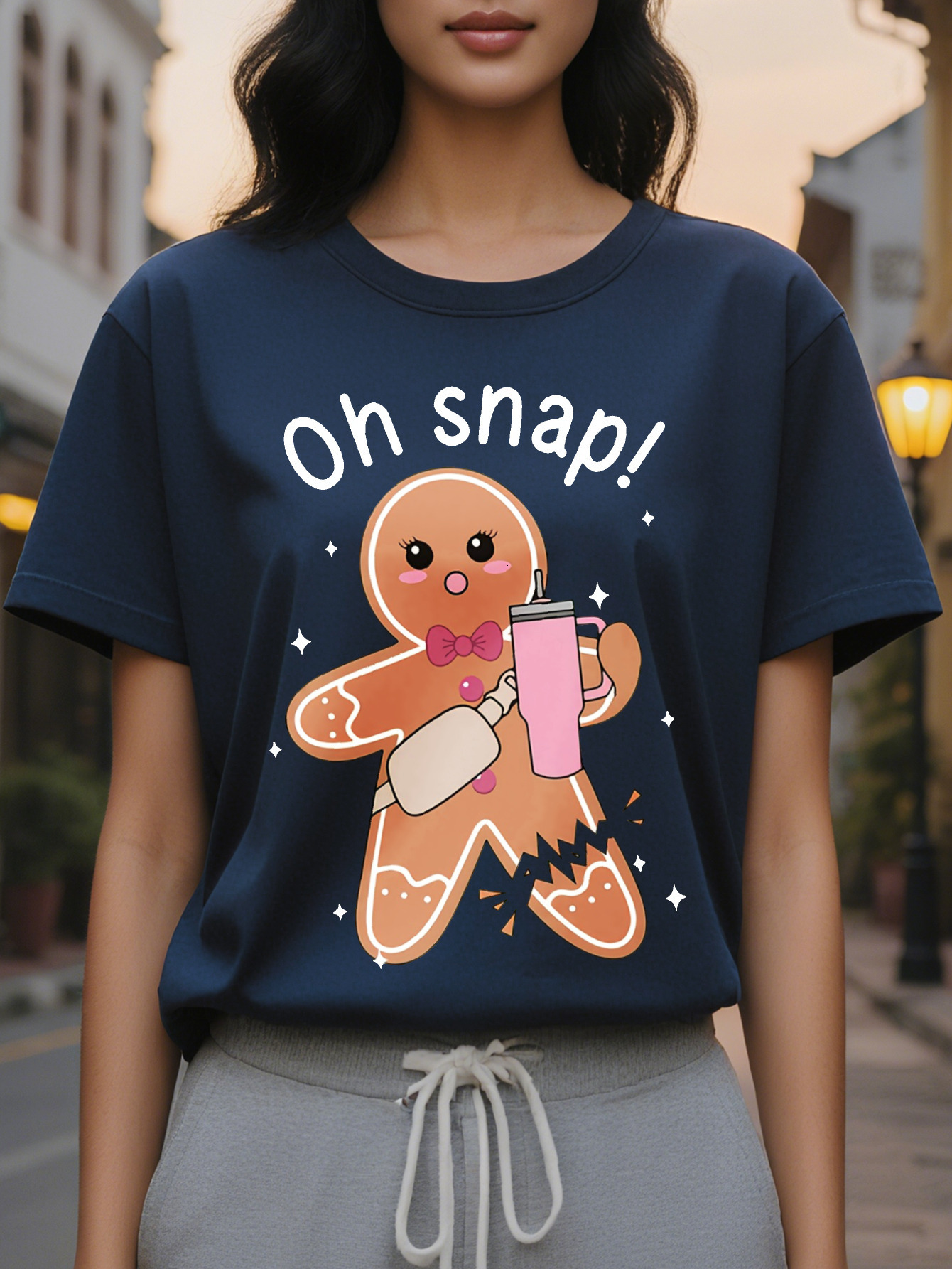 Large XL European and American Fashion Printed Women's T-shirt Plus Size ac0c1