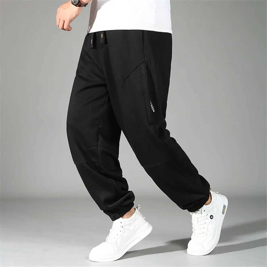 Extra Big Size Mens Pants Elastic Waist Loose Fit Jogger Male Spring Plus Large Sweatpant Fat 12XL Baggy Sport Trouser 10XL 9XLXJ250904