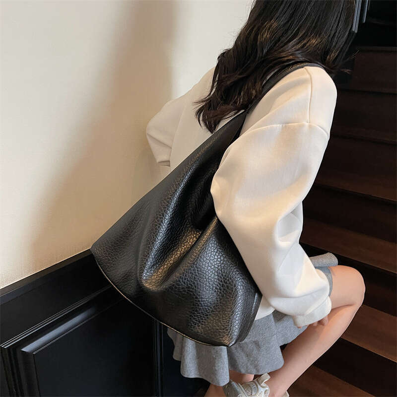 Large Capacity 2025 New Simple Casual Commuter Underarm Mother-Daughter Single Shoulder Tote Bag for Women