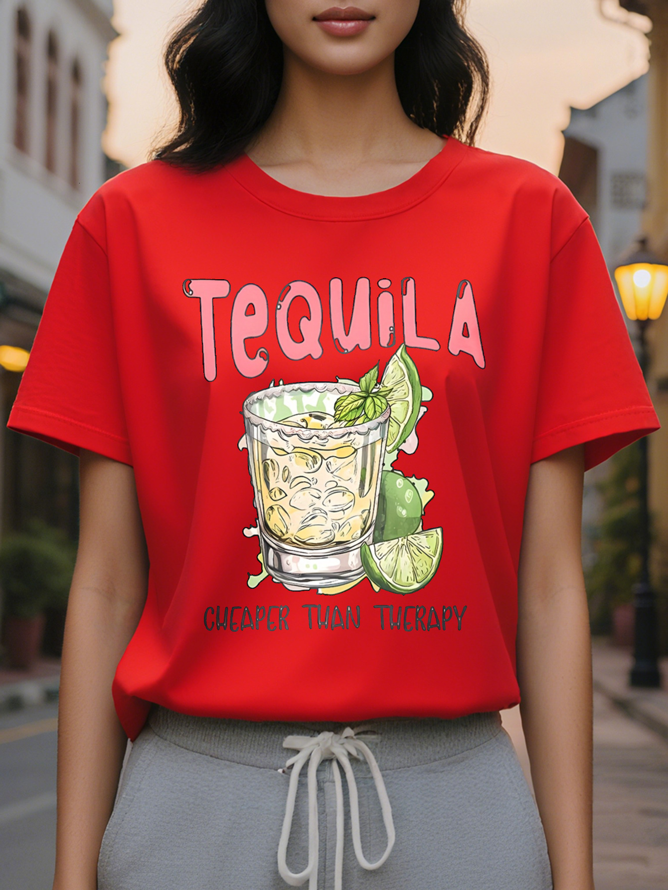 Women's pattern T-shirt cheaper than relaxing tail design white casual short sleeved round neck breathable jacket