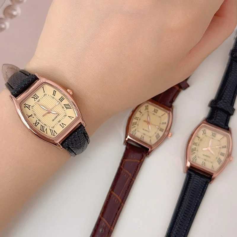 Wen Retro PU Leather Strap Watches Qualities Ladies Alloy Wristwatches Korean Fashion Brand Fashionable Brown Relogio Feminino X250904