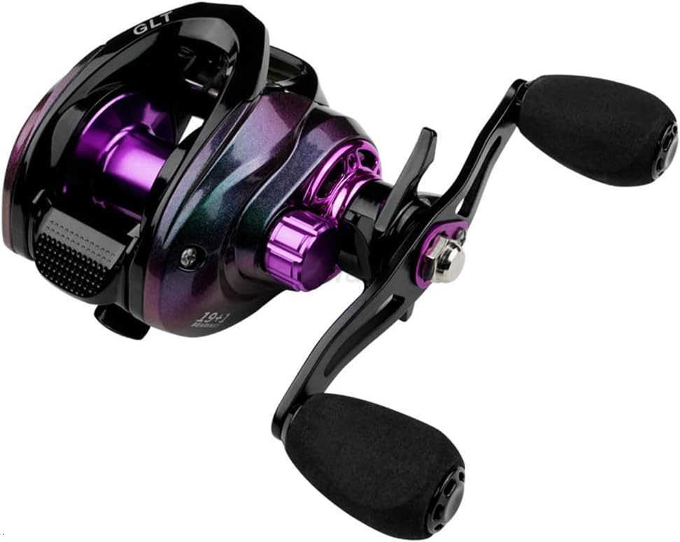 Baitcasting Fishing Reel 191BB Baitcasting Reel High Speed 721 Gear Ratio Low Profile Baitcaster Reel 78KG Max Drag Metal Body Baitcaster Fishing Reel