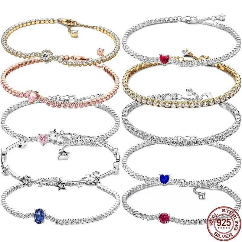 925 Sterling Silver New Exquisite Heartshed All Zirconia Tennis Bracelet Shiny Luxurious Charm Bracelet Holiday Surprise GiftXJ250904
