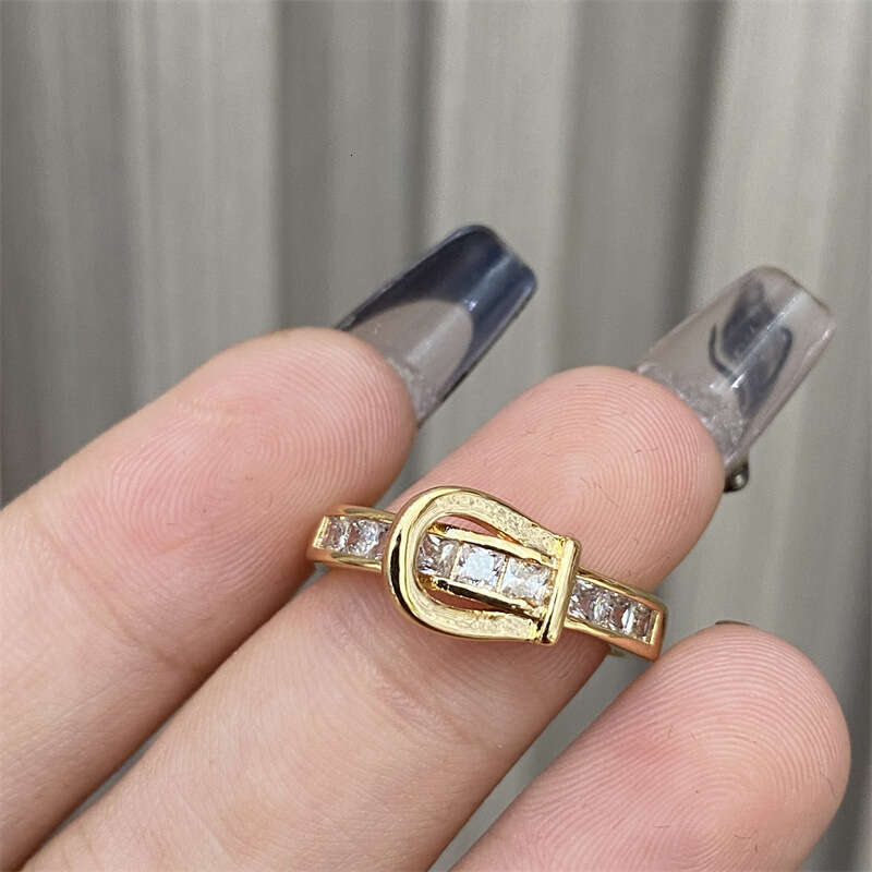 Exquisite Belt Diamond Open for Women, Fashionable and Unique Niche Design Index Finger Ring