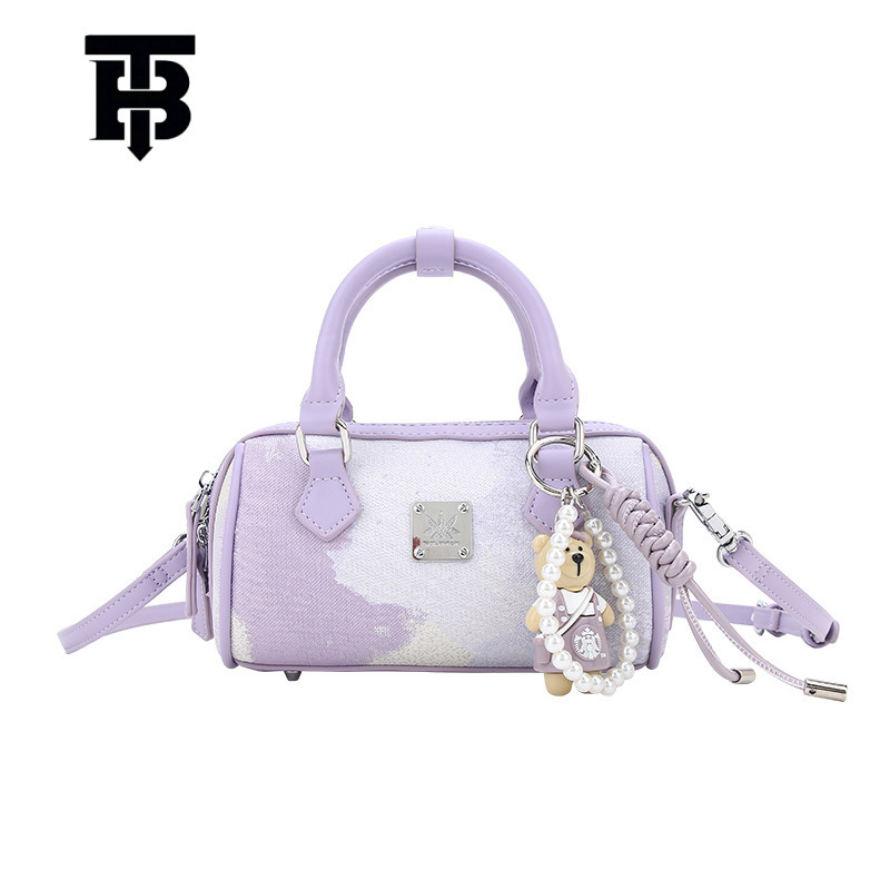 TB BHULAMTE Dropshipping Designer s bag Super Popular Niche Color-Block Boston Bag 2025 New High-End Handheld Pillow Bag Wholesale