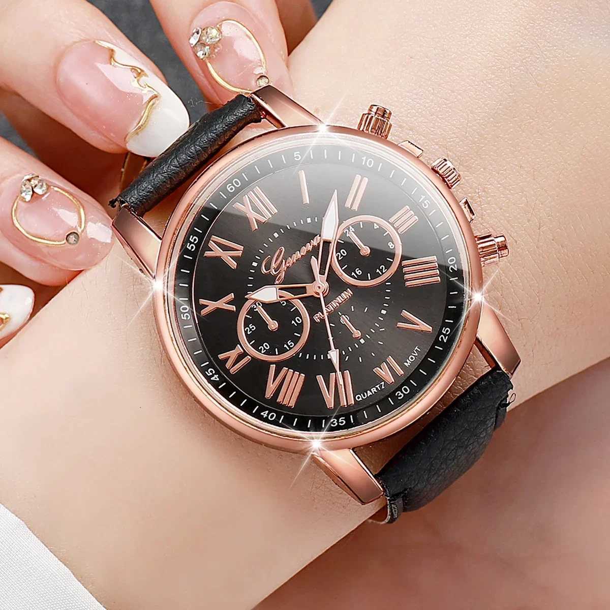Wens Watches Fashion Ra Dial Leather Band Quartz Watch Ladies Silicone Band Wristwatch Reloj MujerWithout Box X250904