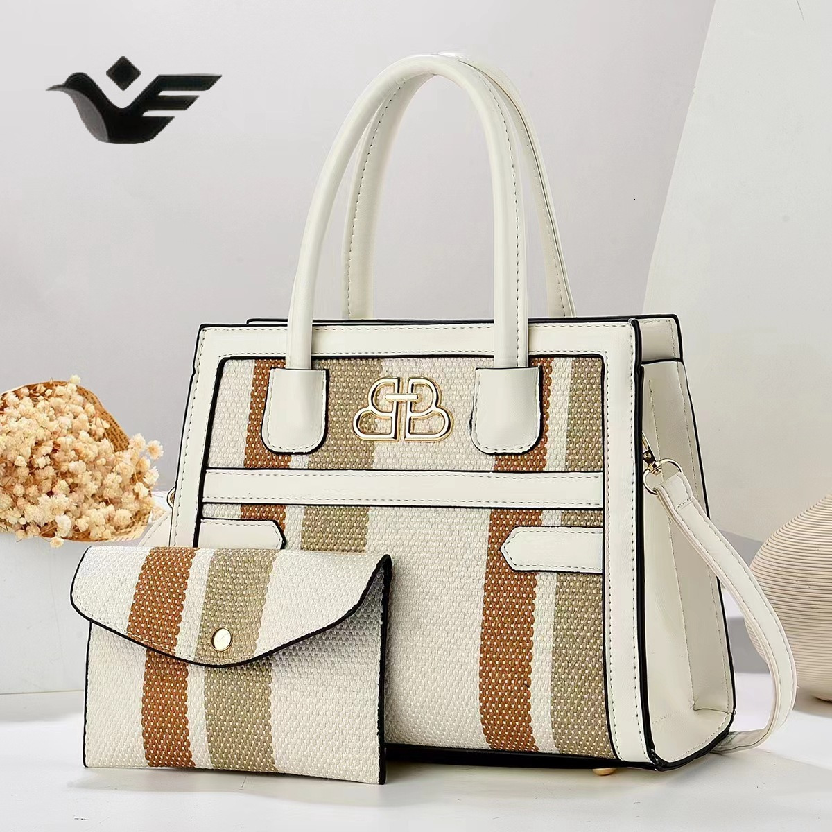 Feiyan Free Shipping New Designer Bag Luxury Shopping Bag Color-block Canvas Fashion Single Shoulder Crossbody Bag Handbag Elegant Women's Versat