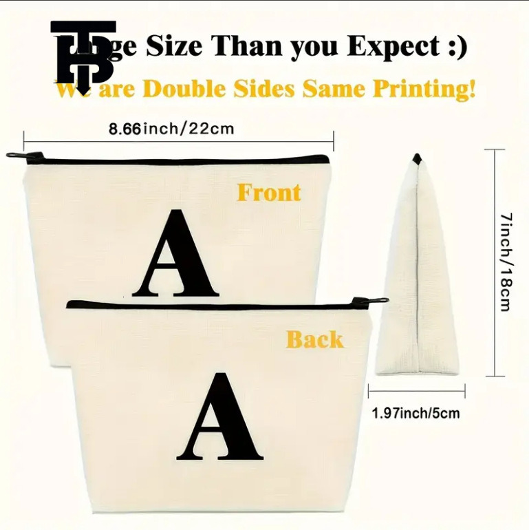 TB BHULAMTE Designer s bag Cross-border Canvas Makeup Bag Large Capacity Fabric Coin Purse Travel Cosmetic Toiletry Storage Bag In Stock