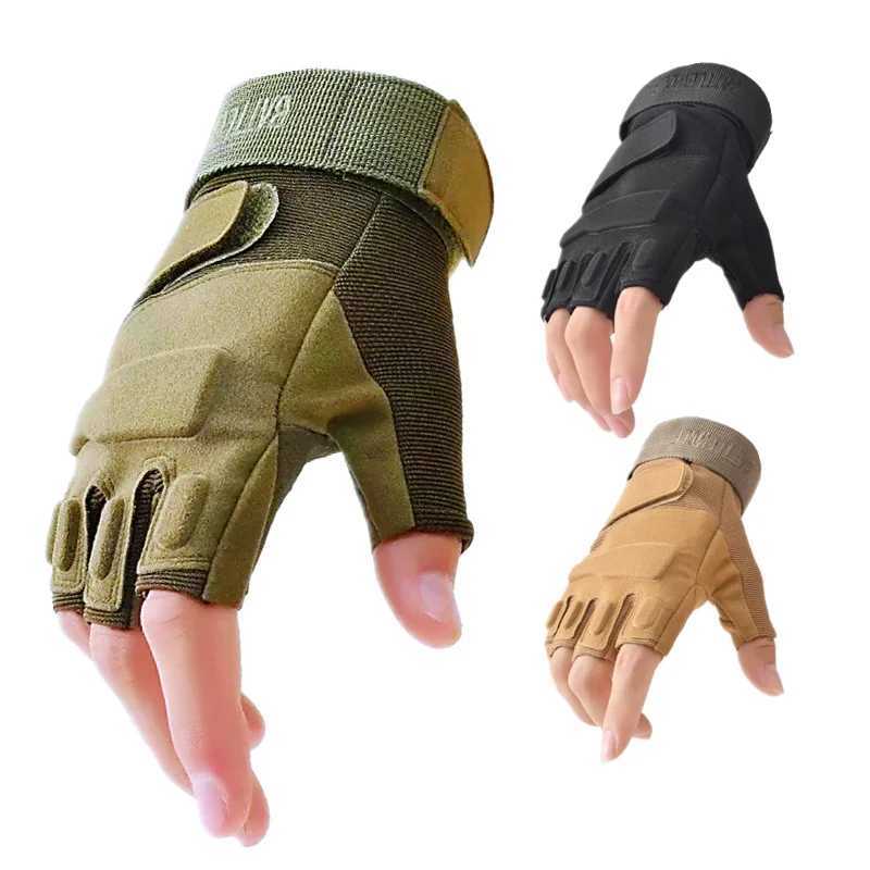 Outdoor Tactical Gloves Fitn Half Finger Mittens Kids Women Men Tactical Riding Gloves Sports Hunting Fingerss Gym GlovesXJ250904