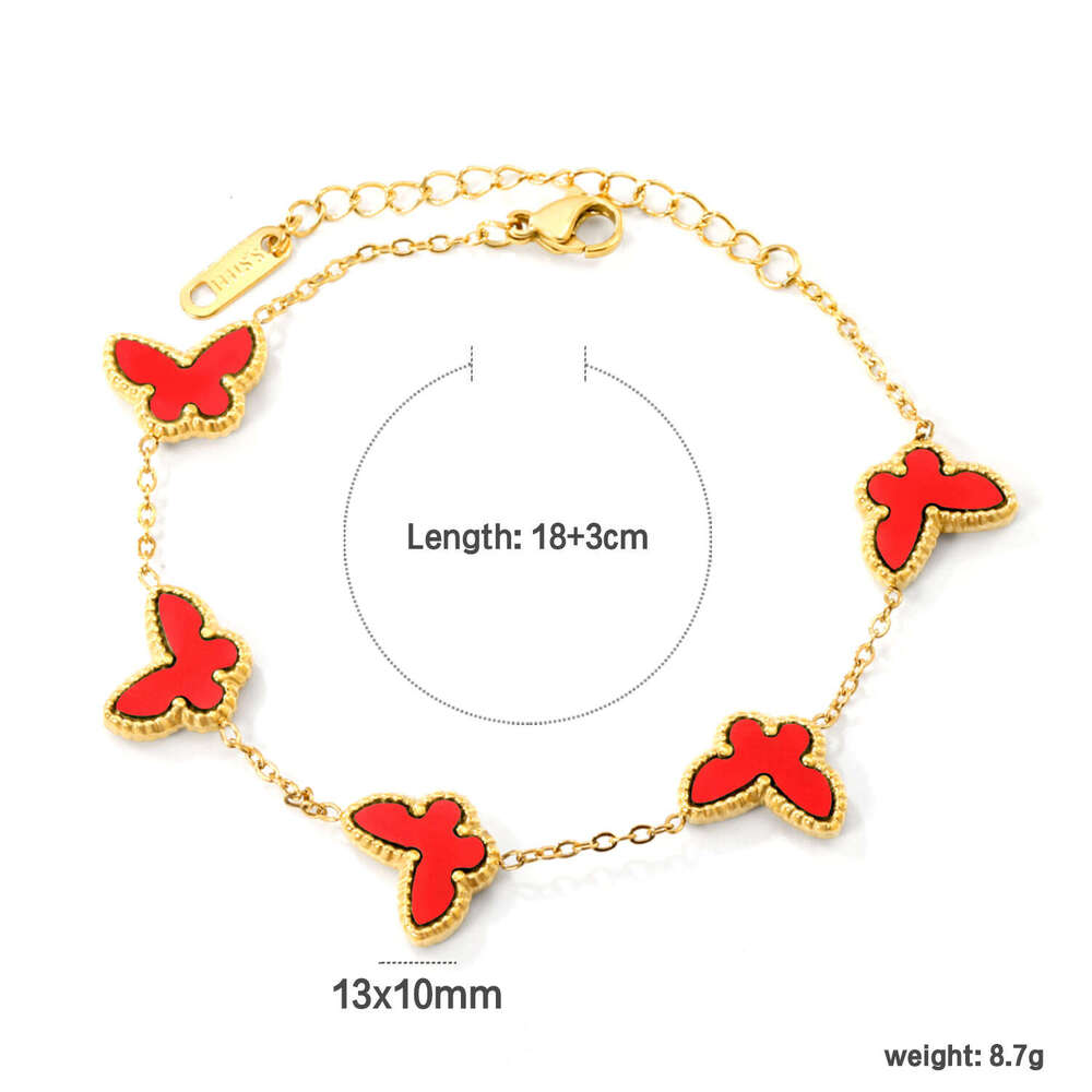 Bestselling Light Style Hand Jewelry Ins Fashionable Elegant Simple Versatile Butterfly Element Stainless Steel Bracelet for Women