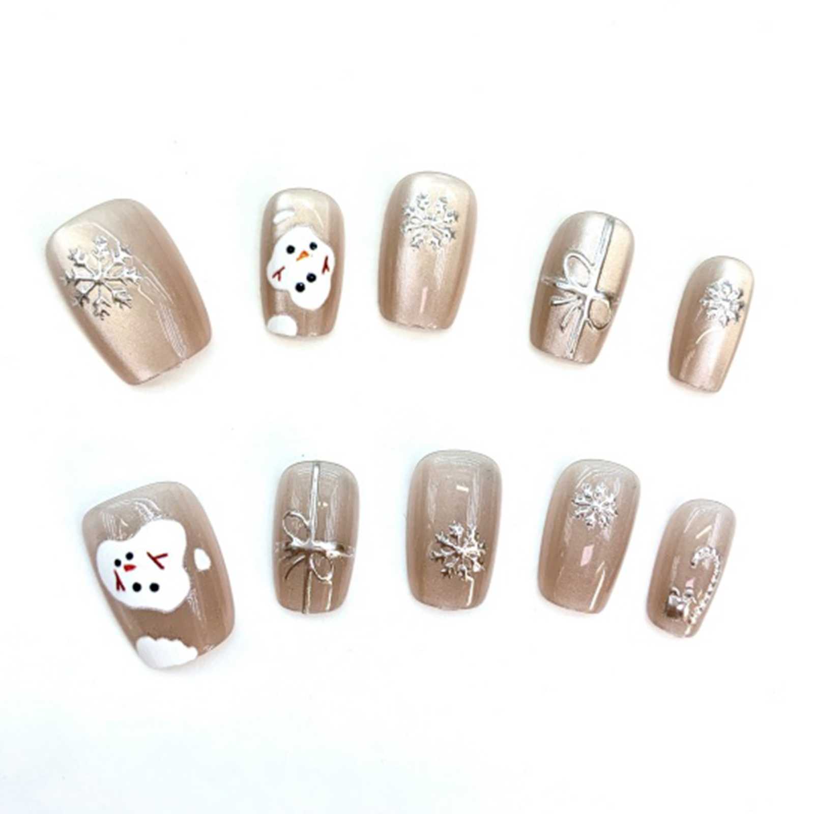 2026Christmas durable & Stylish! Handmade ABS Nail Art, Easily Mastering Fingertip Elegance for Daily Life and Special Occasions on daily festival be 
