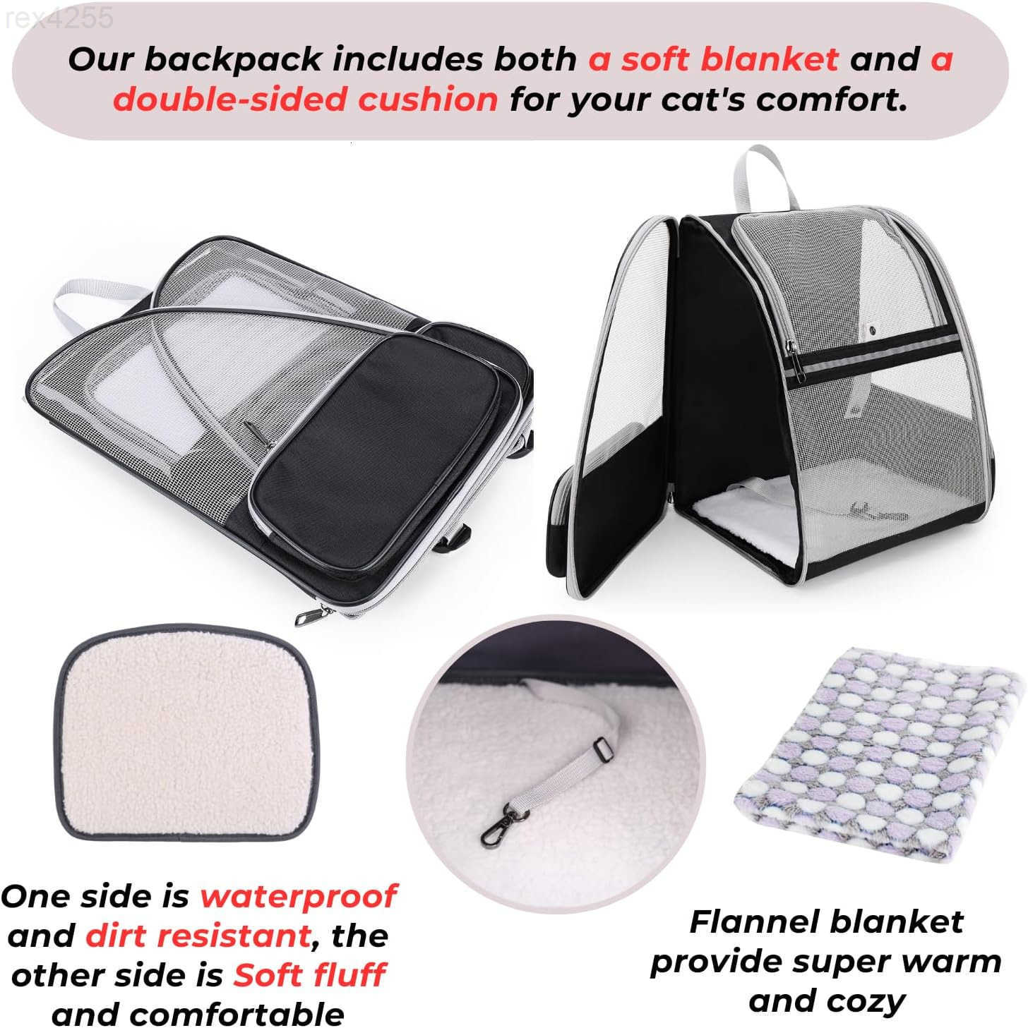 Cat Backpack Carrier Ideal for Small Animals Puppies Outdoor Adventures Vet Transport Fully Ventilated Design for Ultimate Comfort OnTheGoW250904