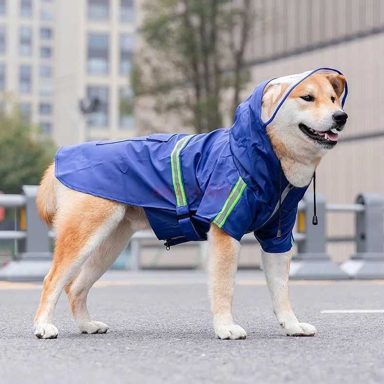 Dog raincoat Large dog waterproof poncho Chai dog Golden hair Labrador border collie Medium dog Pet rain clothes W250904