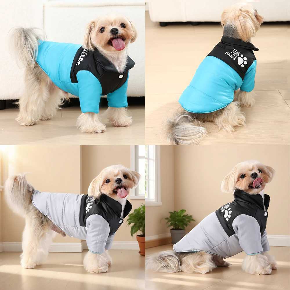 Winter Reversible Dog Clothes For Small Medium Dogs Cat Cold Weather Windproof Puppy Coat Costume Chihuahua Yorkie Pug et W250904