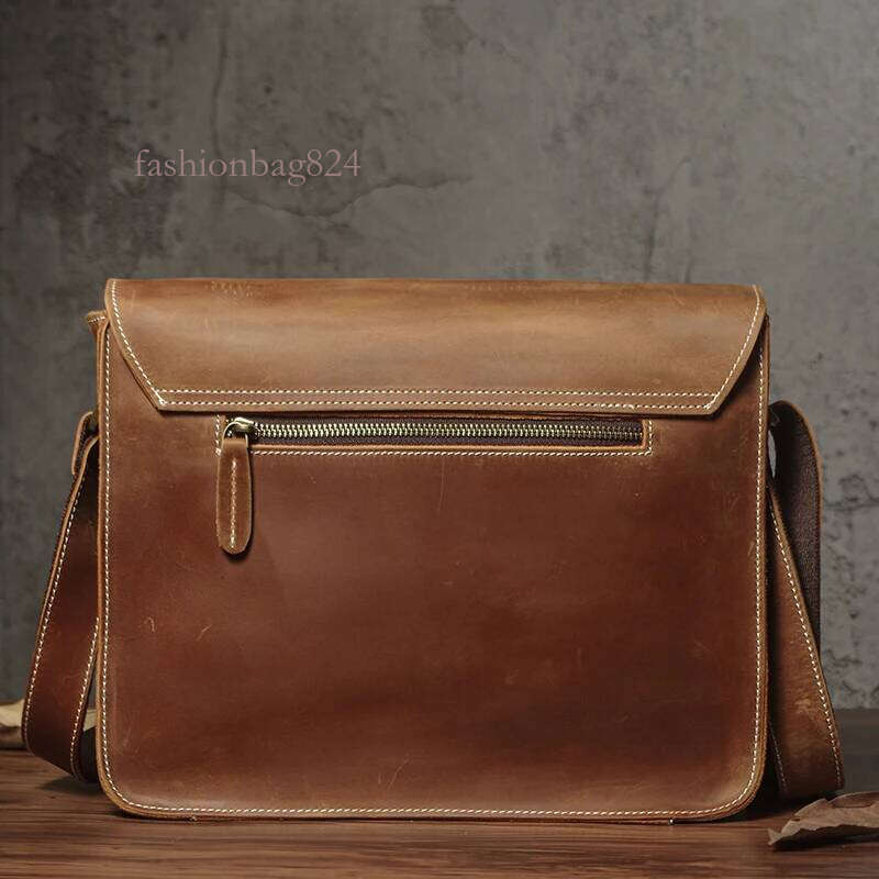 NUKA Retro Genuine Leather Messenger Crazy Horse Cowhide Shoulder Bag Men And Women High Quality Brand Crossbody Bags