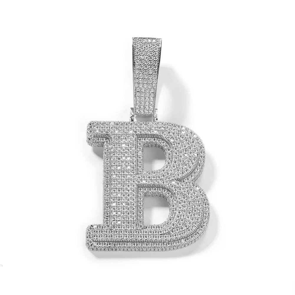 Large Iced Out Single Initial AZ Pendant Necklace Gold Plated Hip Hop Style for Women Men Religious Gift Diamond Zircon Stone