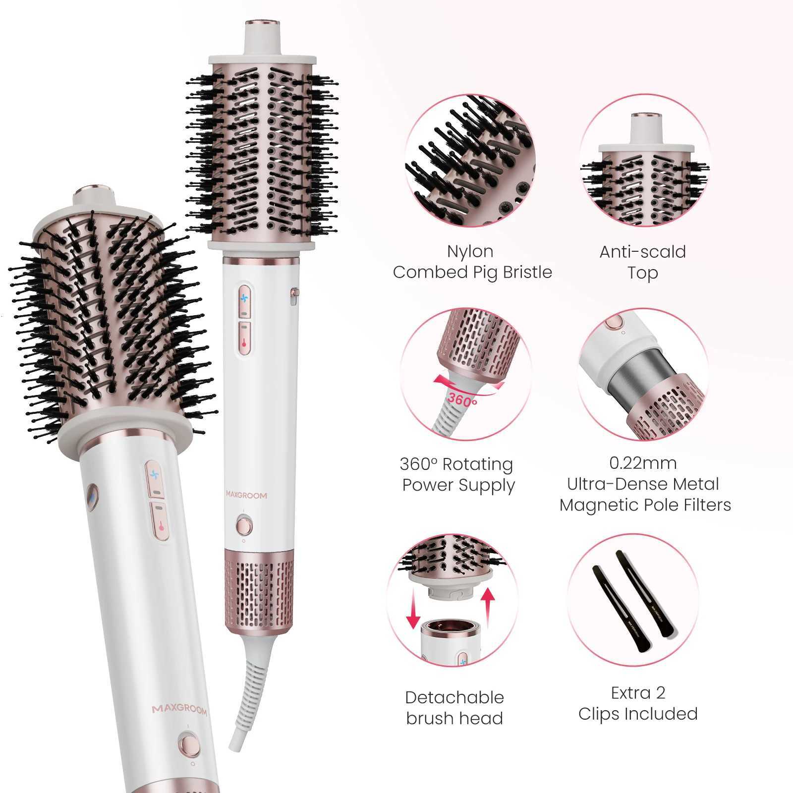 MAXGROOM HighSpeed Hair Dryer Brush 110000 RPM Fast Dry Hair Care Styling Blow Dryer Brush Negative Ion HairDryer Multi StylerW250904