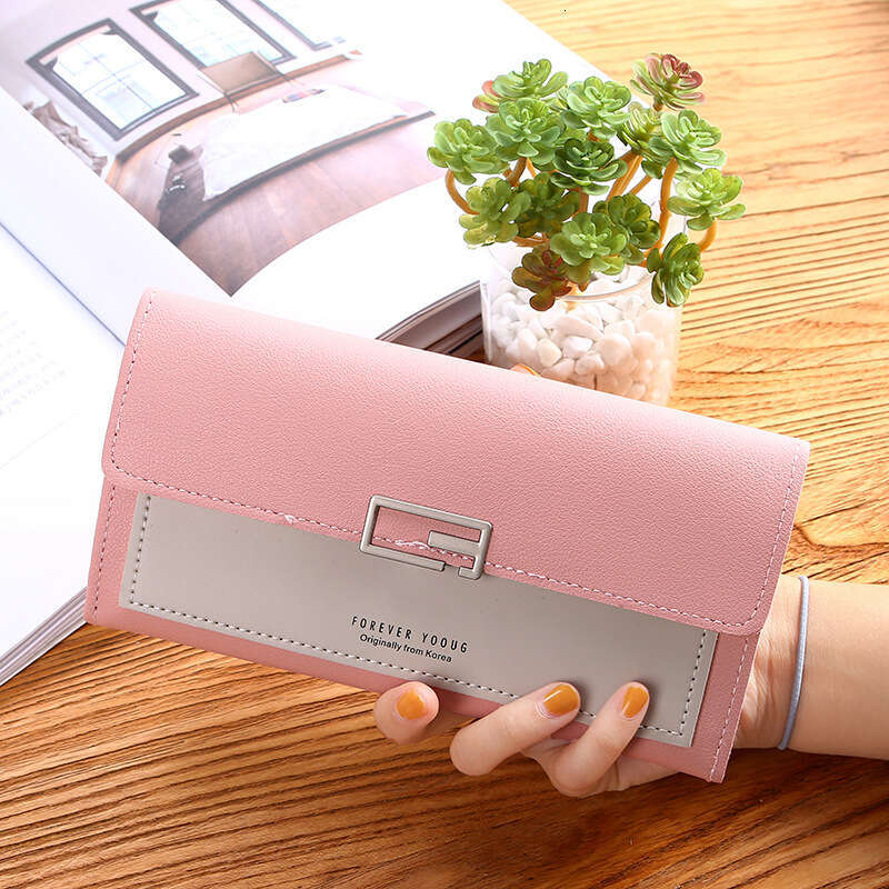 2024 New Korean Style Women's Female Clutch Long 70% off Wallet with Buckle Multiple Card Slots Coin Purse
