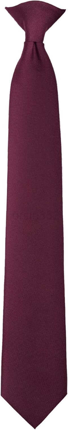 Uniform Solid ClipOn Tie with ButtonholesW250904
