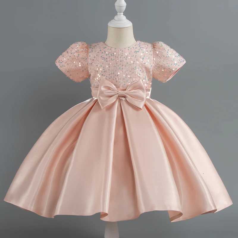 Baby Girls Christmas Dress Sequin ShortSleeve Party Dress Birthday Toddler Dress Wedding Princess Dress for Kid Girl Luxury Cown Z250904